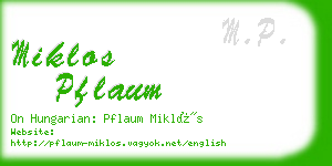 miklos pflaum business card